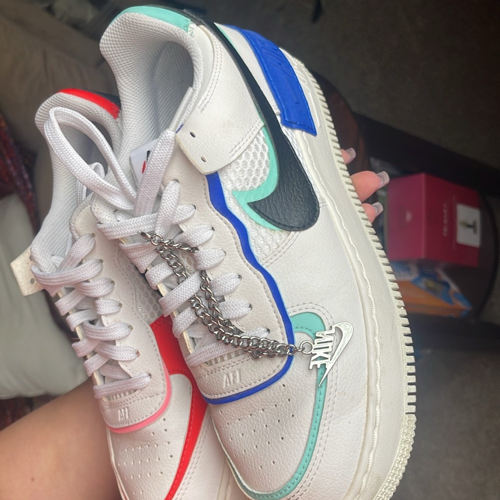 Nike Air Force women’s multicolor with chain